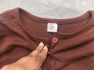 Ribbed Long Sleeve Top