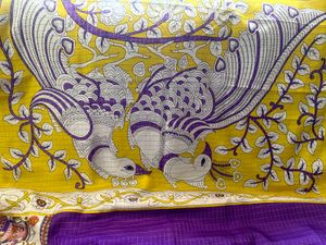 elegant Purple Saree with  unstitched blouse