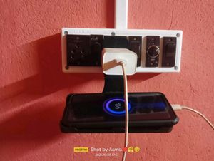 Universal Wall Mount Phone Charger Holder
