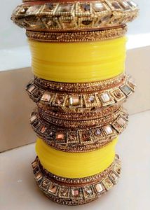 Brand new Yellow Bridal Bangle Set.