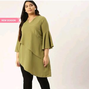 This is a Beautiful green colour Top... It's so fashionable as you can see in the picture... It's real price is also mentioned... I bought it resently... from Mintra....