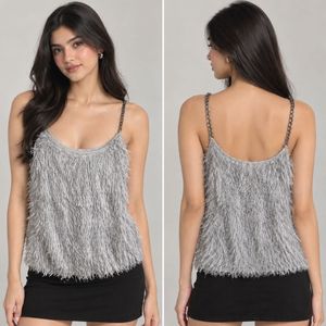 Fringe Chain Strap Cami Top