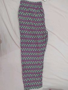 Colorful Zigzag Print Palazzo Pants