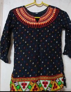 Embroidered Skirt and Kurti Set