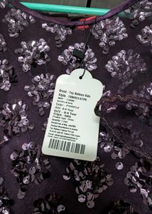 Elegant Purple Tulle Dress with Floral Bodice