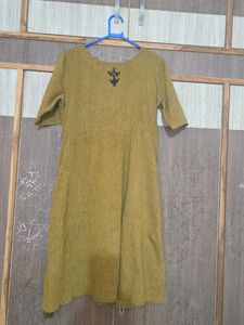 SVRAA Brand Mustard Yellow Kurta l