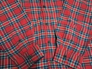 Red &amp; Blue Plaid Flannel Button-Down Shirt