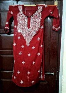Embroidered Mirror Kurta Set with Dupatta Combo