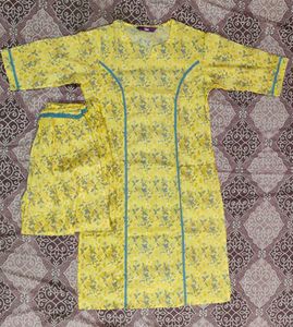 Elegant Floral Print Kurta Set