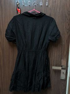 Chic Black Button-Up Dress