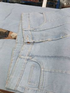 Light Wash Seamed Denim Jeans