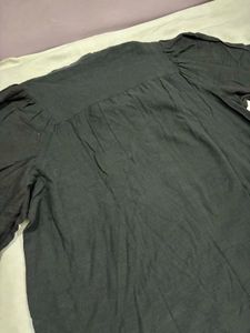VETO Black Button-Up Top