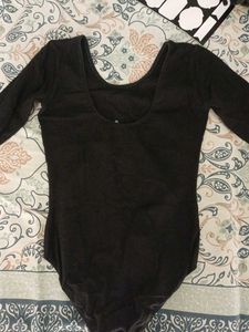 Chorea Black Long Sleeve Leotard
