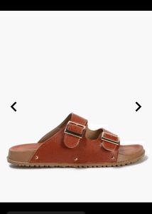 Brown Double Buckle Sandals