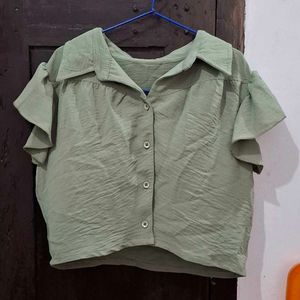 Button Up Crop Top