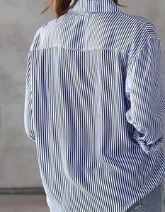 Classic Blue and White Striped Shirt
