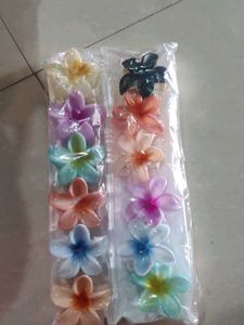Flower Hair Clips - Set of 12