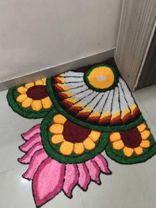 Handmade Floral corner  rangoli
