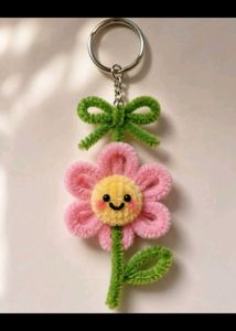 Cute Handmade Flower Keychain