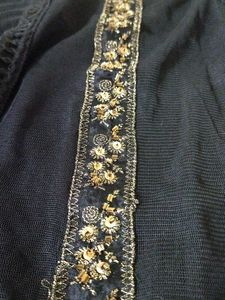 Elegant Black top with Gold Embellishments