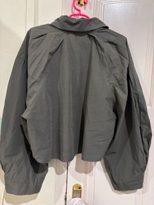 Stylish Grey Cropped Shirt