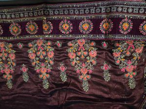 Elegant Orange and Brown Saree
