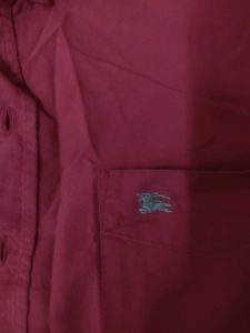 Men’s Burberry London Magenta Red Long-Sleeve Butt