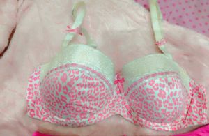 Cute Pink Leopard Print Bra &amp; Panty Set