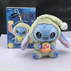Miniso Stitch Crispy Pizza Sleepy Plush Bagcharm
