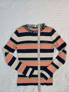 Guess Striped Long Sleeve Top bust 32~36