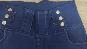 Dark Wash High-Waisted Denim Jeans