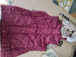 Maroon Hooded Jacket