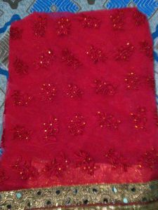 Beautiful Embroidered Net Saree