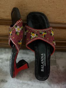 Embellished Beaded Sandals
