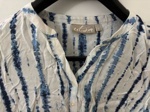 Stylish Tie-Dye Print Tunic Top