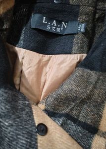 Plaid Wool Blend Jacket