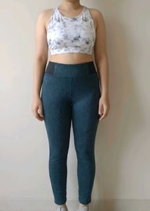 Imported Brand Comfortable Blue Athleisure Legging