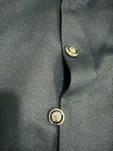 Black Ethnic Kurta with Pleated Detail