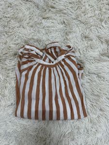 Striped Button-Up Blouse