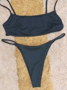 Chic Ribbed Bikini Set.