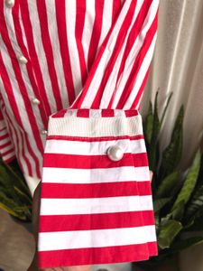 Imported red stripped shirt