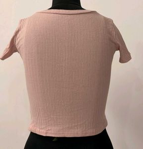 baby pink Crop Top