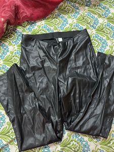 Black Faux Leather Pants