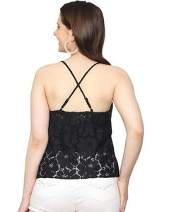 Black Lace Camisole Top