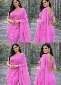 Elegant Pink Saree