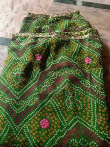 Vibrant Green Bandhani Dupatta