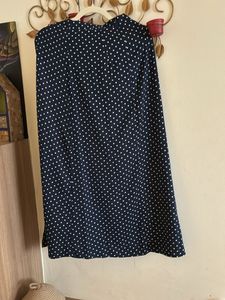 Berrylush Women Navy Blue Polka Dotted Co-Ord Set