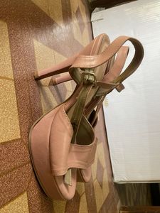 Stylish Pink Platform Wedge Sandals