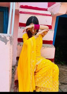 combo offer Teal Embroidered Kurta with pant cord