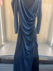 Sparkling Blue Long Sleeve Gown